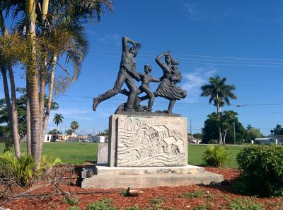 Monument dedicated to the victims in the glades of 1928 Hurricane